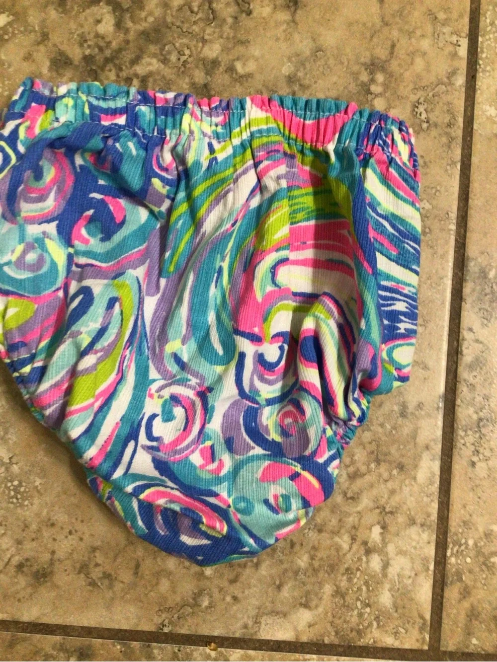 Lilly Pulitzer Splash Watercolor Tropical Baby Diaper Cover Bloomer 18-24 Months